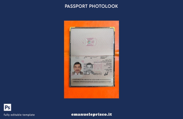 modello photolook presente del passaporto palestinese in stile verificato